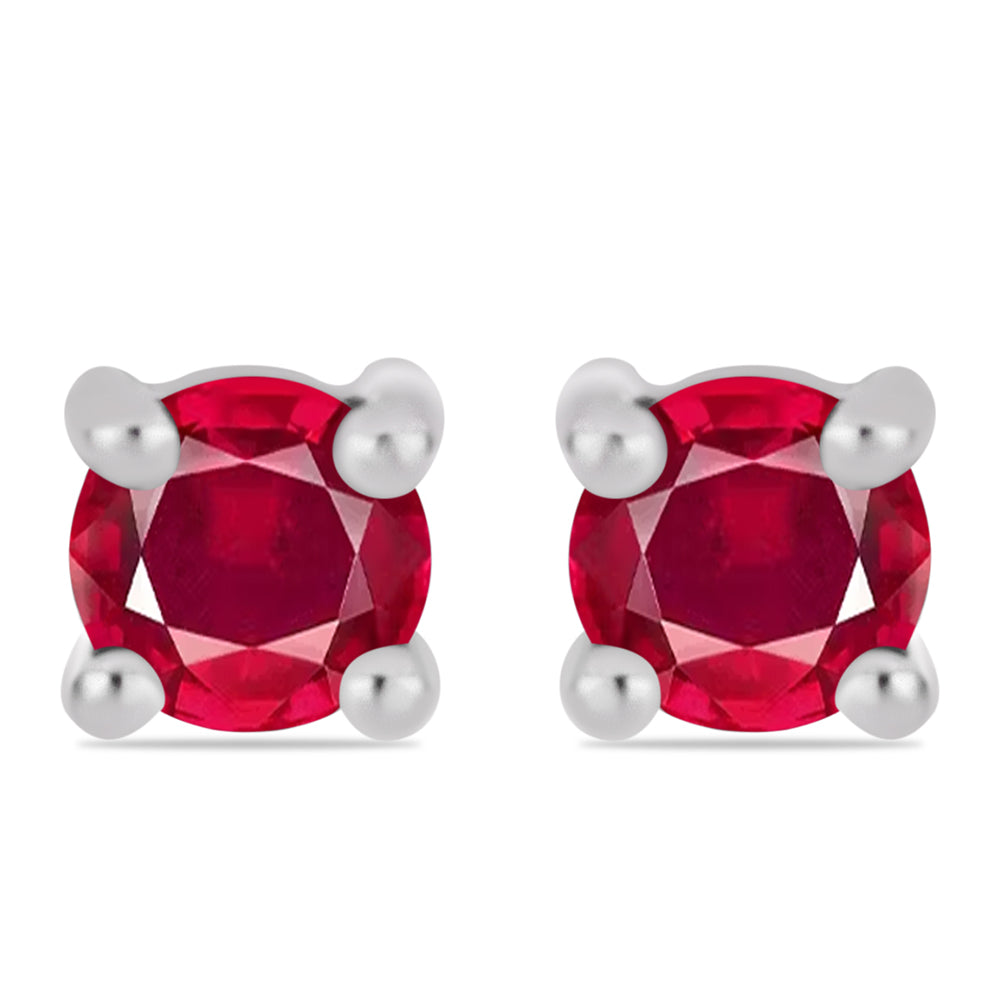 Pendientes de Plata con Rubí de Madagascar