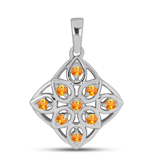 Colgante de Plata con Zafiro Padparadscha