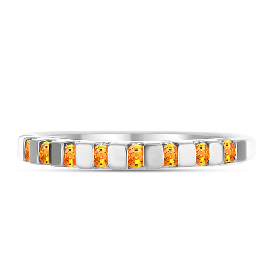 Anillo de Plata con Zafiro Padparadscha
