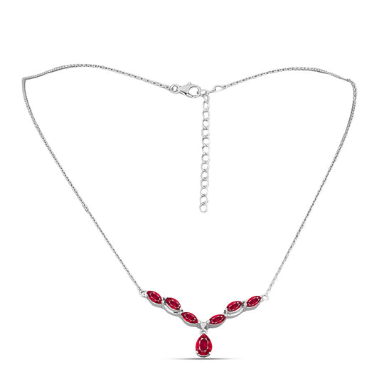 Collar de Plata con Rubí de Madagascar