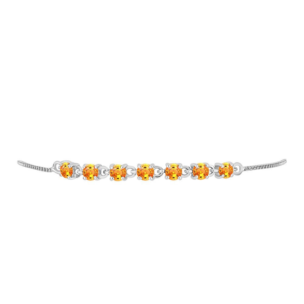 Pulsera de Plata con Zafiro Padparadscha 2 