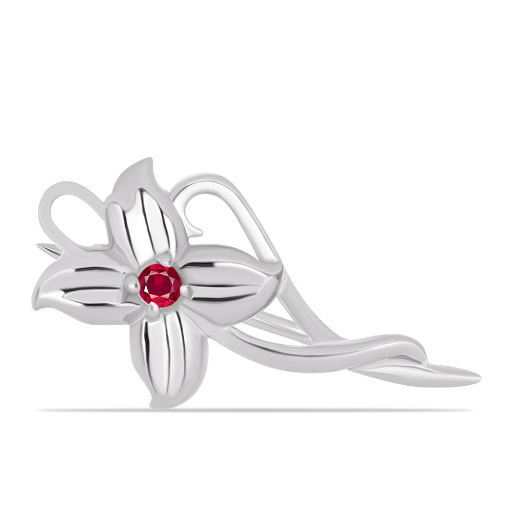 Broche de Plata con Rubí de Madagascar 1 