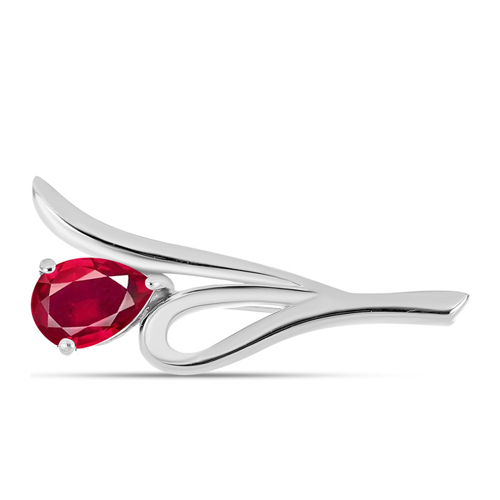 Broche de Plata con Rubí de Madagascar 1 