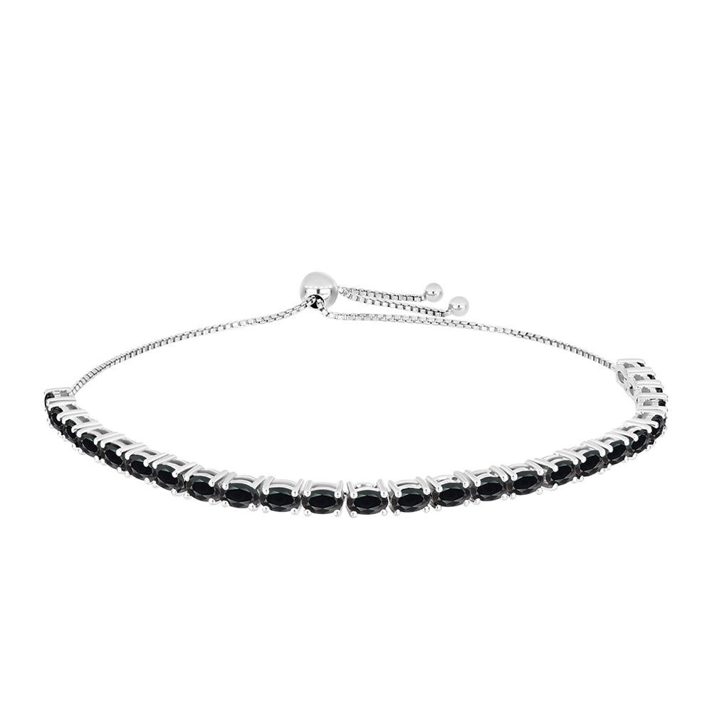 Pulsera de Plata con Obsidiana