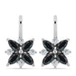 Pendientes de Plata con Obsidiana y Topacio Blanco