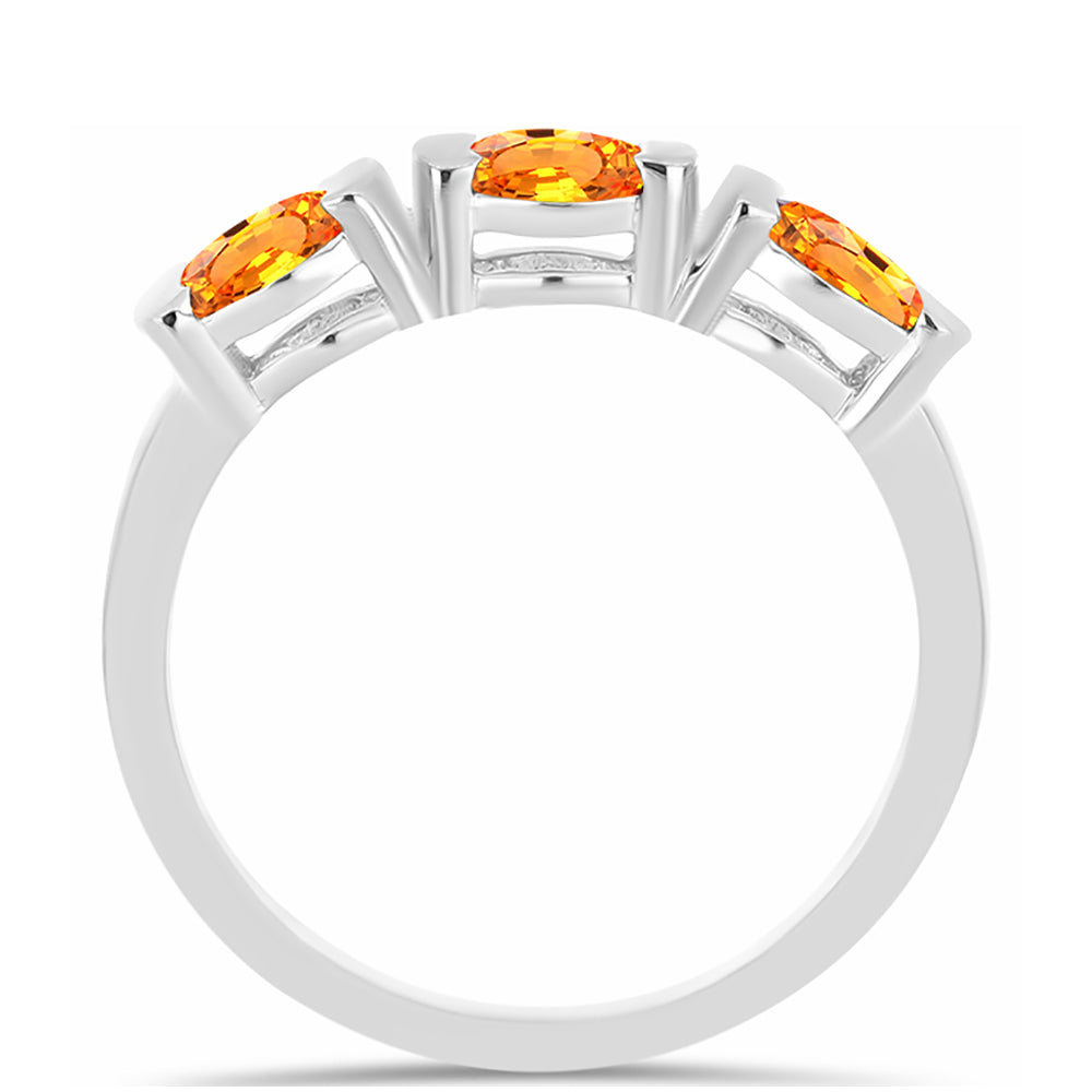 Anillo de Plata con Zafiro Padparadscha