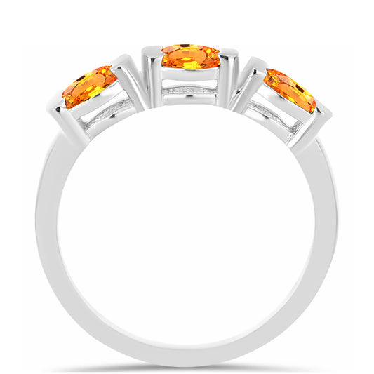 Anillo de Plata con Zafiro Padparadscha