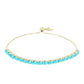 Pulsera de Plata Bañada en Oro con Turquesa Bella Durmiente