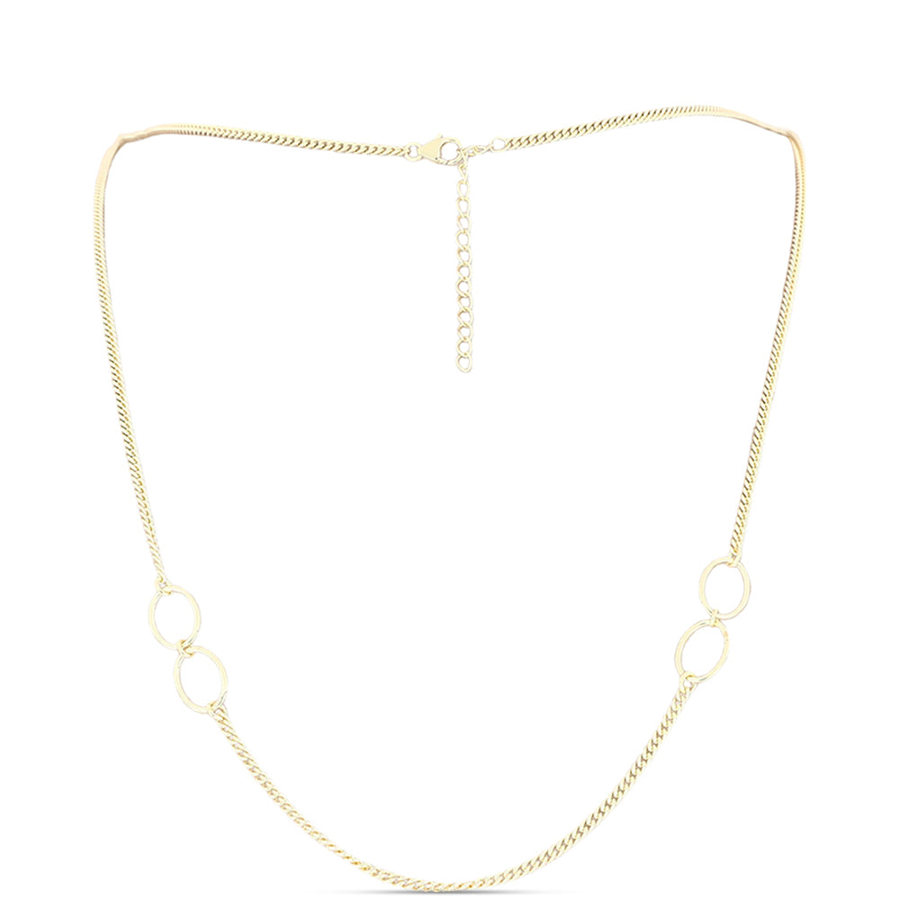Cadena de Plata Bañada en Oro