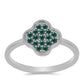 Anillo de Plata con Moissanita azul mar verdosa