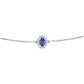 Pulsera de Plata con Tanzanita AA y Topacio Blanco