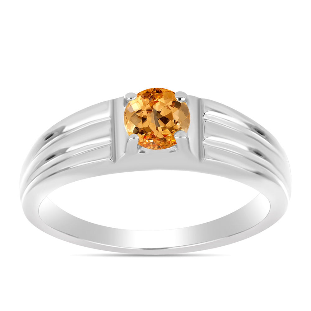 Anillo de Plata con Topacio amarillo imperial