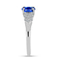Anillo de Plata con Zafiro Azul Australiano y Topacio Blanco