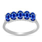 Cruz Conjunto de Plata con Zafiro Azul Australiano ( Pendientes +Anillo +Colgante )