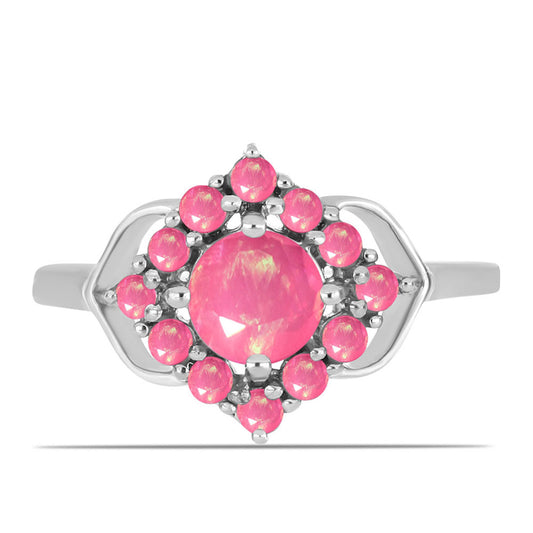 Anillo de Plata con Ópalo Rosa de Lega Dembi