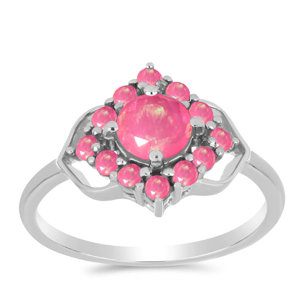 Anillo de Plata con Ópalo Rosa de Lega Dembi