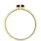 Anillo de Plata Bañada en Oro con Granate Barton