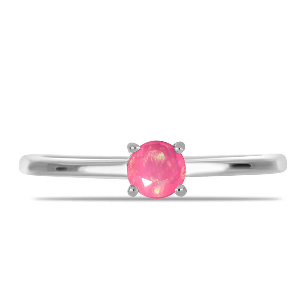 Anillo de Plata con Ópalo Rosa de Lega Dembi