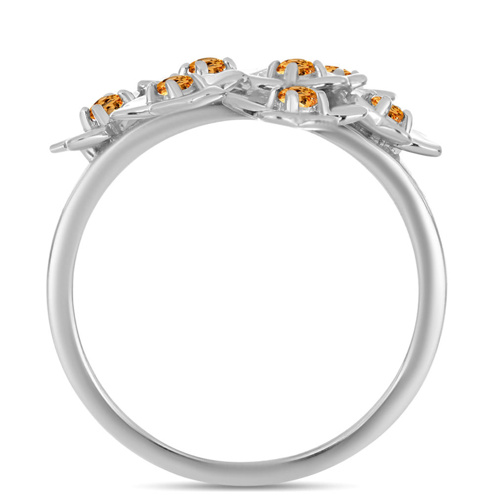 Anillo de Plata con Topacio amarillo imperial