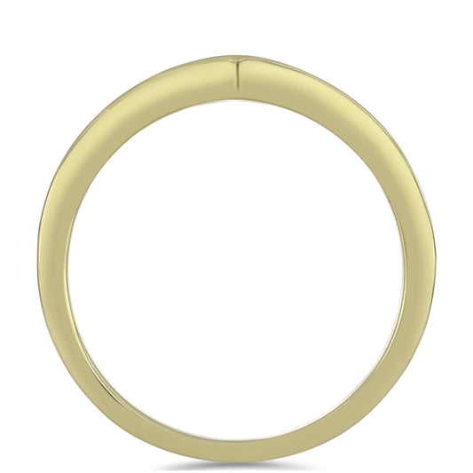 Anillo de Plata Bañada en Oro con Moisanita hielo