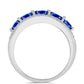 Anillo de Plata con Zafiro Azul Australiano y Topacio Blanco