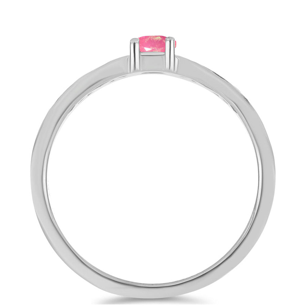Anillo de Plata con Ópalo Rosa de Lega Dembi 2 