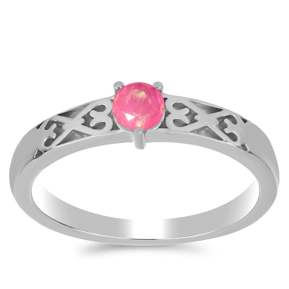 Anillo de Plata con Ópalo Rosa de Lega Dembi 3 