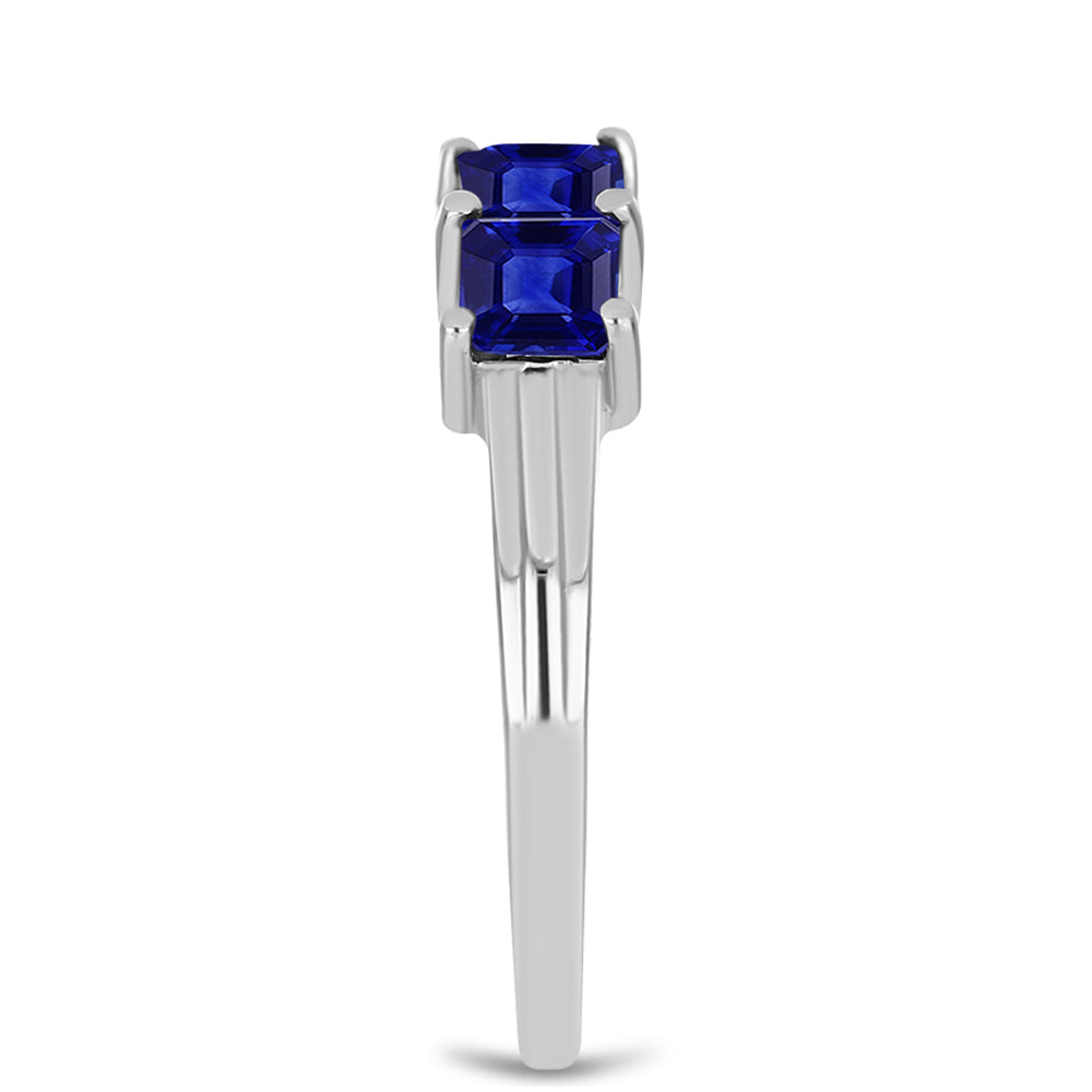 Anillo de Plata con Zafiro Azul Australiano 4 