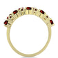 Anillo de Plata Bañada en Oro con Granate Barton