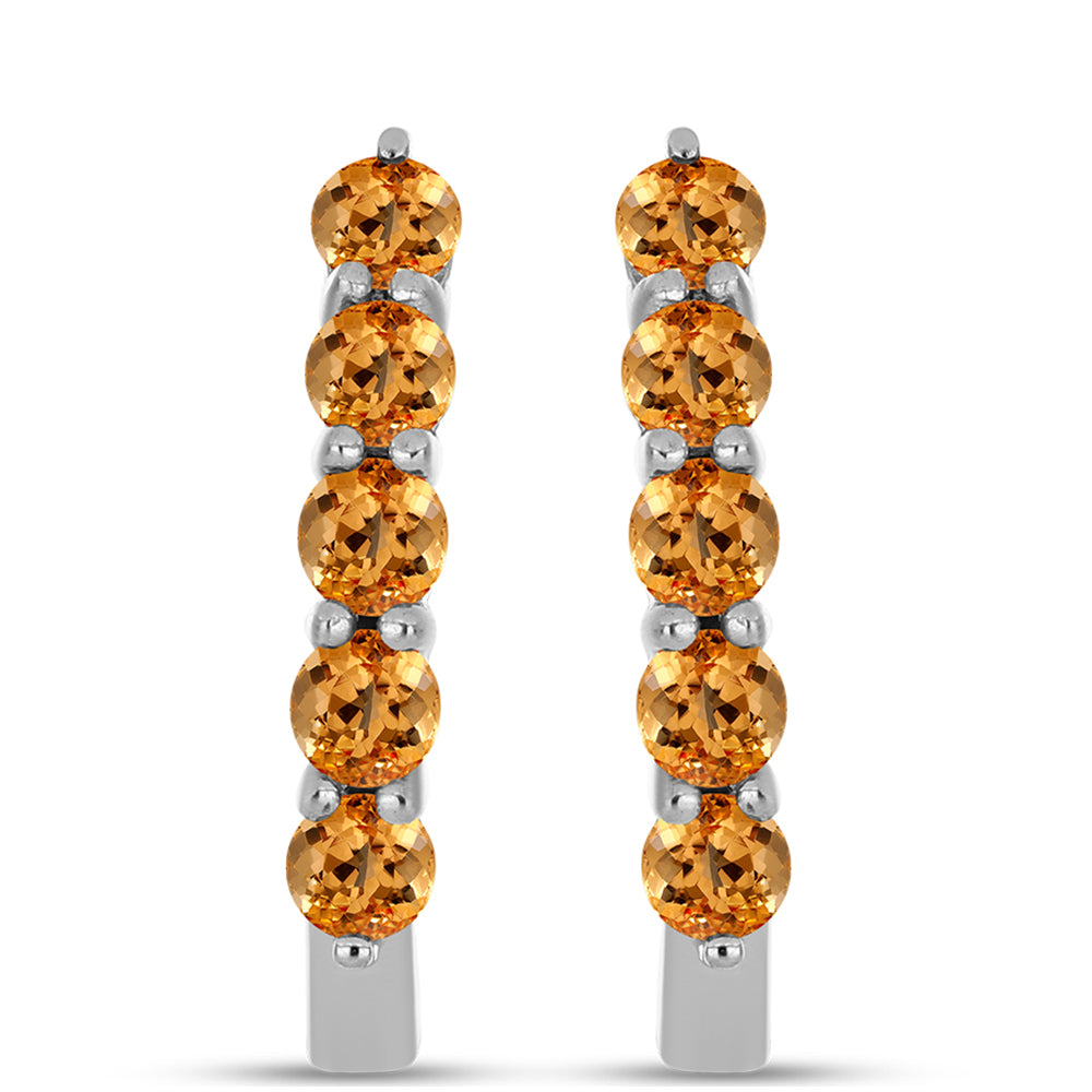 Pendientes de Plata con Topacio amarillo imperial 1 