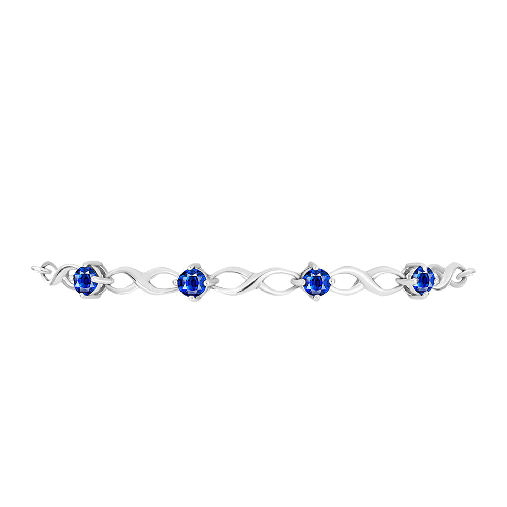 Pulsera de Plata con Zafiro Azul Australiano 2 