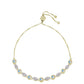 Pulsera de Plata Bañada en Oro con Moisanita hielo y Topacio Blanco