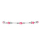 Pulsera de Plata con Ópalo Rosa de Lega Dembi y Topacio Blanco