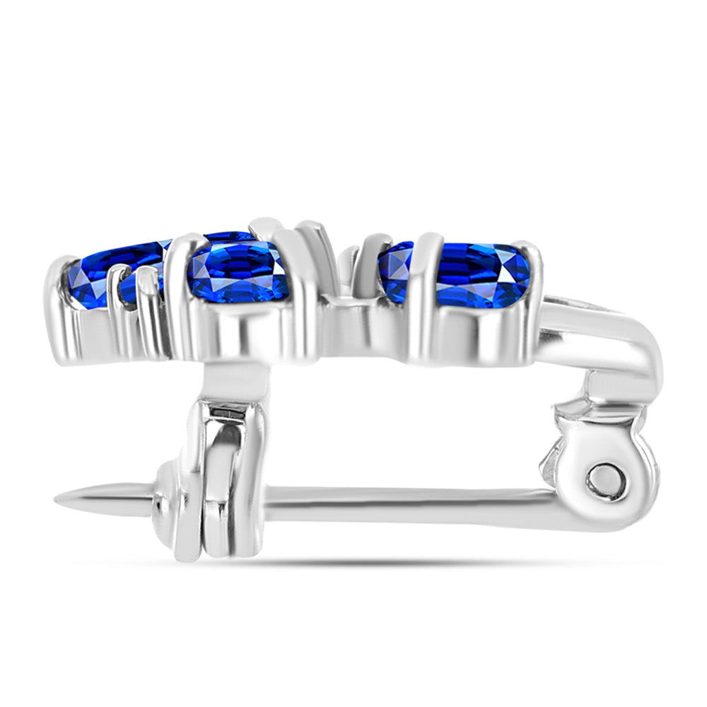Broche de Plata con Zafiro Azul Australiano 2 