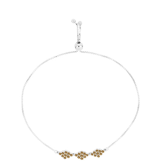 Pulsera de Plata con Moisanita Champagne