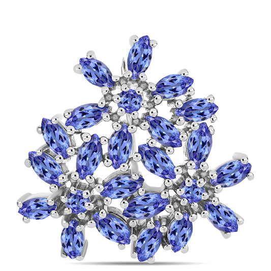 Broche de Plata con Tanzanita AAA