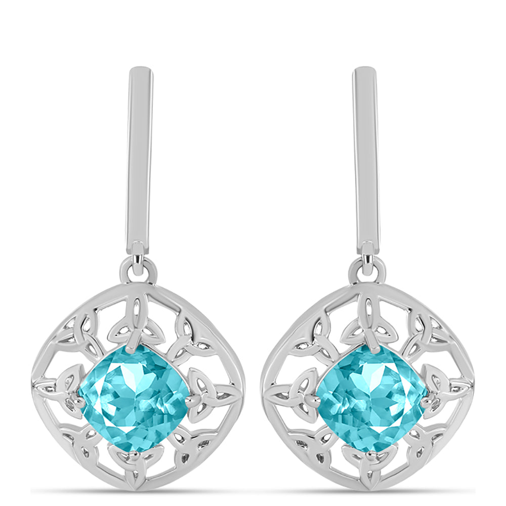 Pendientes de Plata con Cuarzo Paraiba 1 