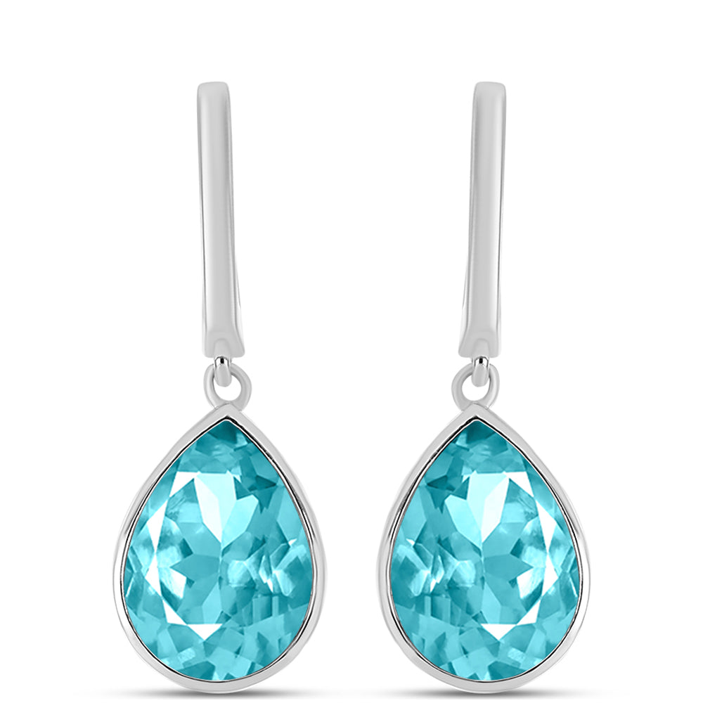 Pendientes de Plata con Cuarzo Paraiba