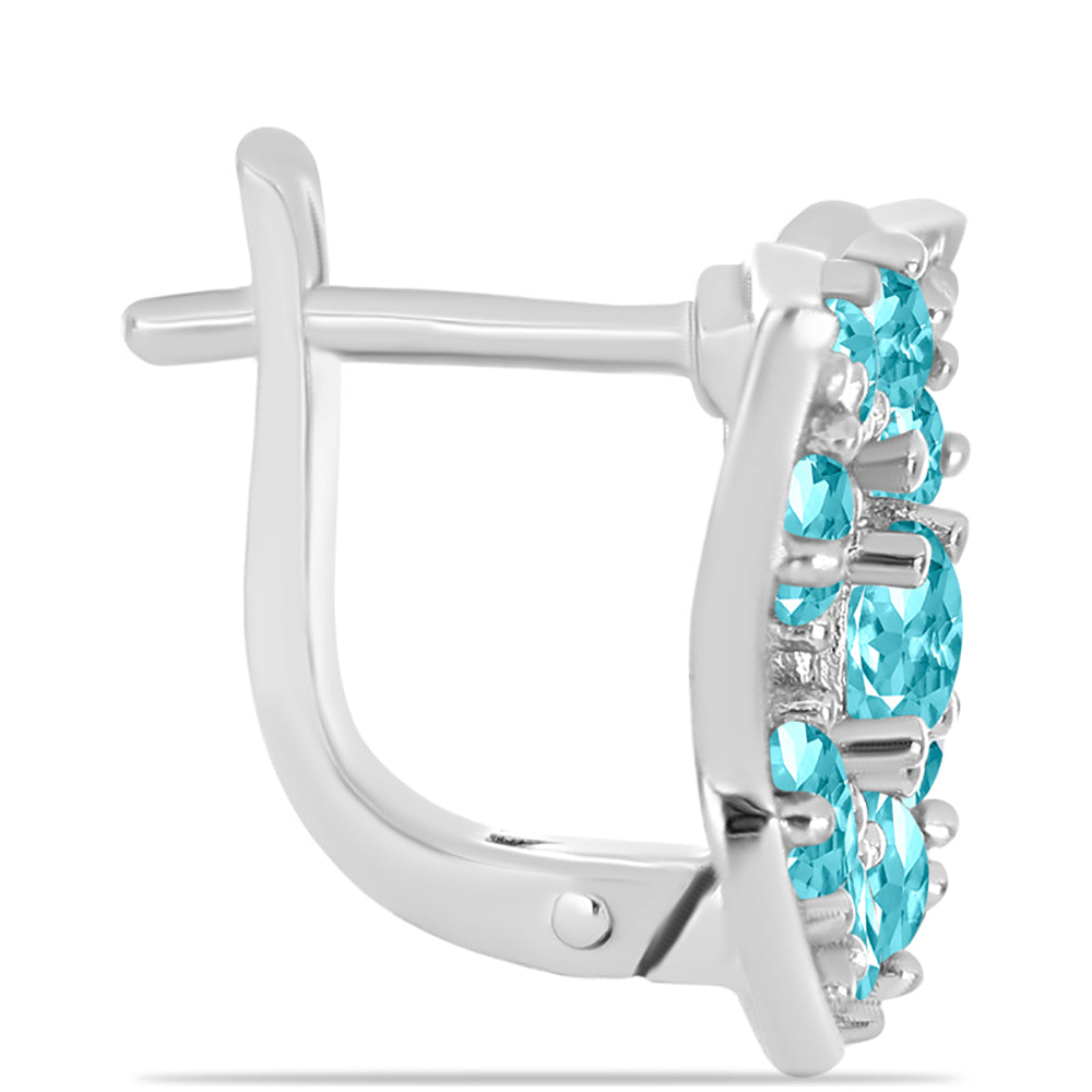 Pendientes de Plata con Cuarzo Paraiba 2 