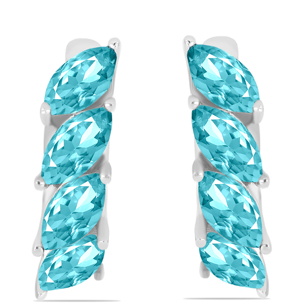 Pendientes de Plata con Cuarzo Paraiba 1 