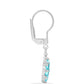 Pendientes de Plata con Cuarzo Paraiba y Topacio Blanco