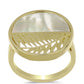 Anillo de Plata Bañada en Oro con Madreperla