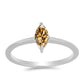 Anillo de Plata con Moisanita Champagne