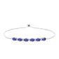 Pulsera de Plata con Tanzanita AAA y Topacio Blanco