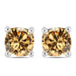 Pendientes de Plata con Moisanita Champagne