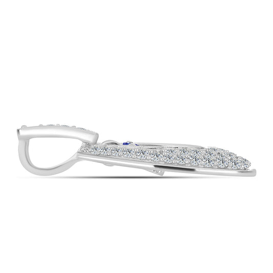 Colgante de Plata con Tanzanita AAA y Topacio Blanco