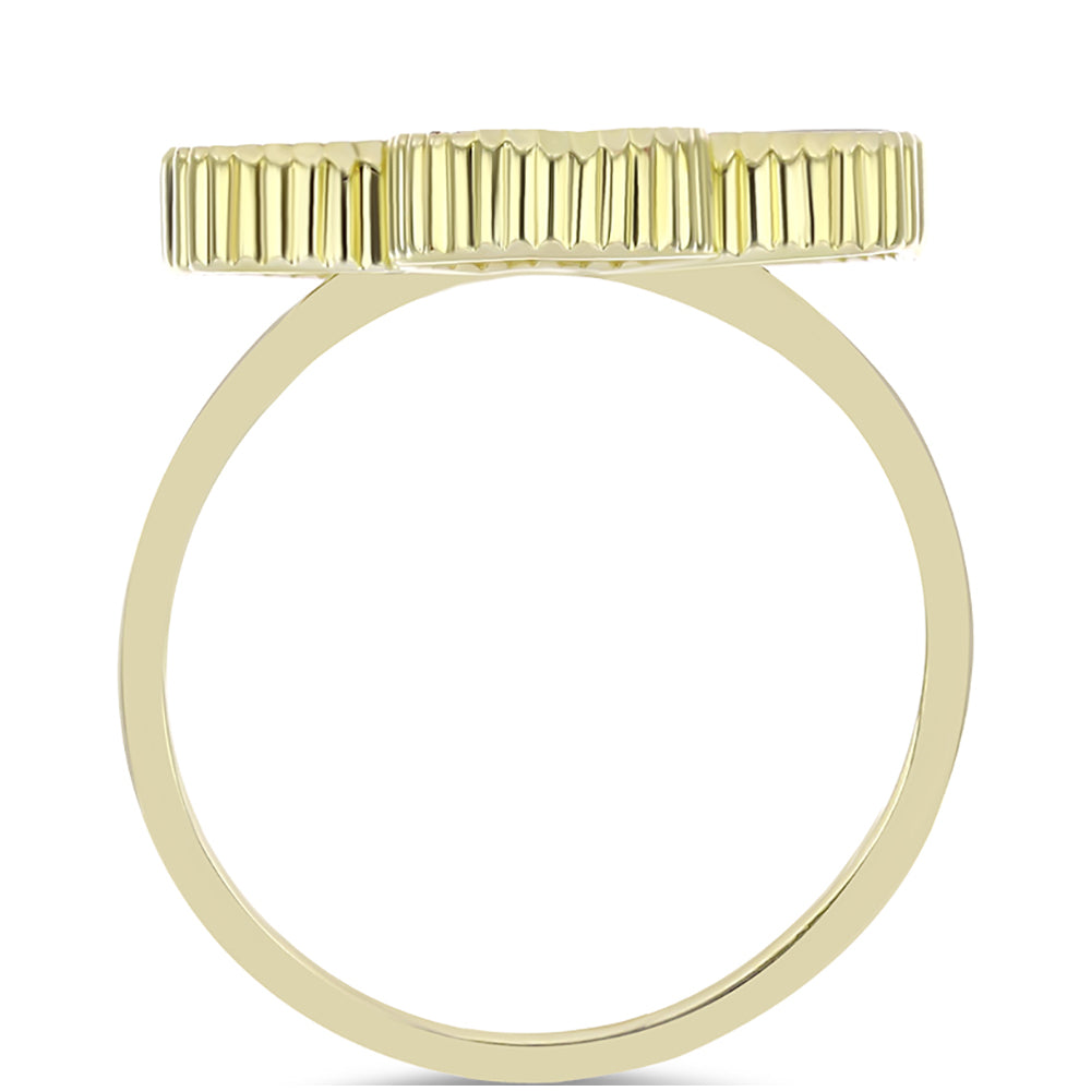 Anillo de Plata Bañada en Oro con Madreperla 2 