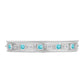 Brazalete de Plata con Cuarzo Paraiba y Zircón Blanco