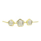 Pulsera de Plata Bañada en Oro con Madreperla