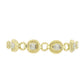 Pulsera de Plata Bañada en Oro con Madreperla